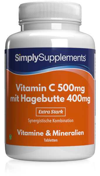 Vitamin C 500mg mit Hagebutte 400mg