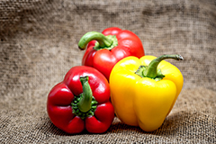 Capsicums are a rich source of vitamin C and actually contain more than oranges.