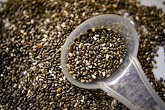 Chia seeds have one of the highest proportions of fibre of any food.