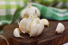 The allicin in crushed garlic is known to help ease congestion and sinus problems.