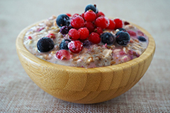 Oatmeal, particularly when supplemented with fruit, can be an ideal breakfast.