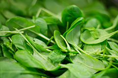 Leafy greens like spinach can be a great source of fibre in your diet.