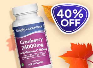 40% off Cranberry 24,000mg