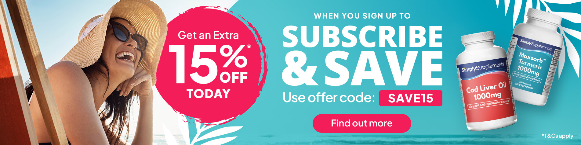 Get an extra 15% off today when you sign up to Subscribe & Save. Use offer code: SAVE15