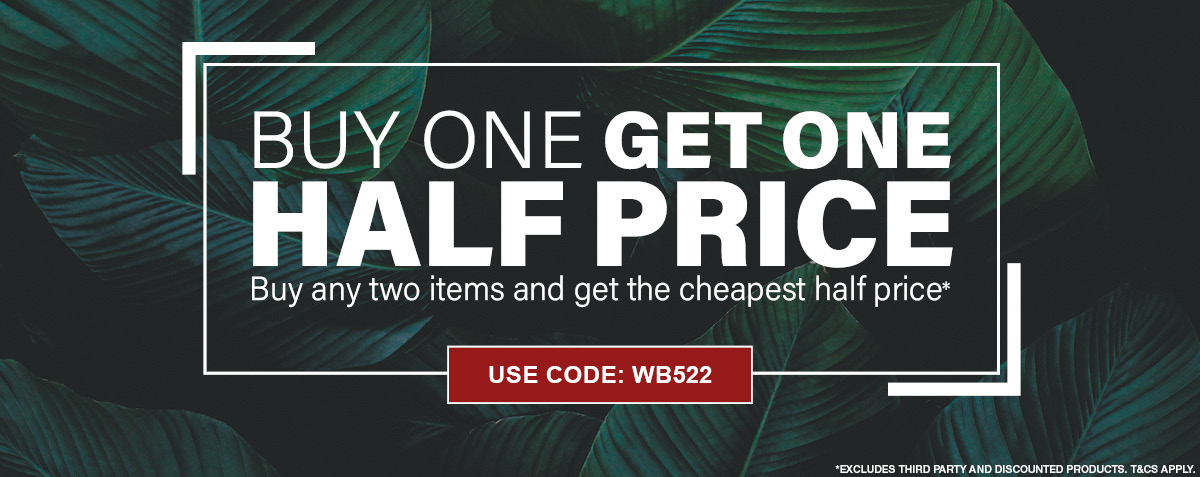 Buy One, Get One Half Price with code: WB522