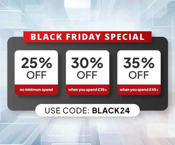 Black Friday Weekend - 25% off no minimum spend or 30% off when you spend £35 or 35% off when you spend £45+. Use code: BLACK24