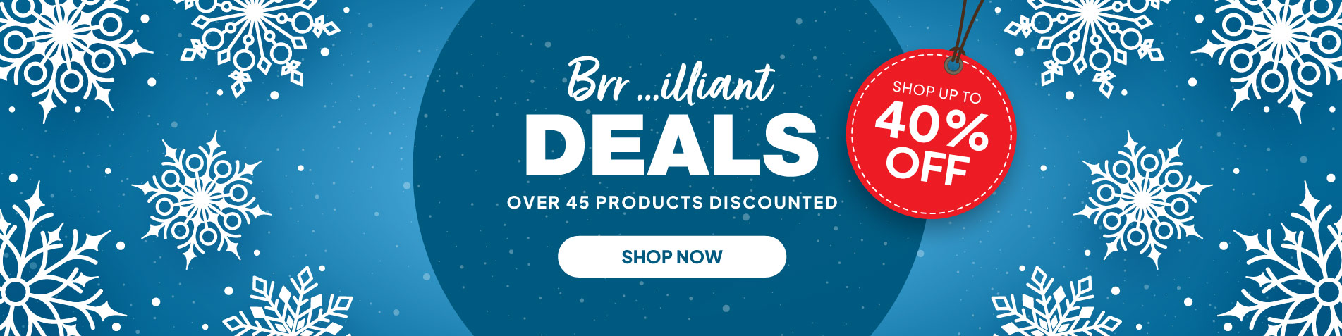 Brr...illiant DEALS. Over 45 products discounted. Shop up to 40% off.