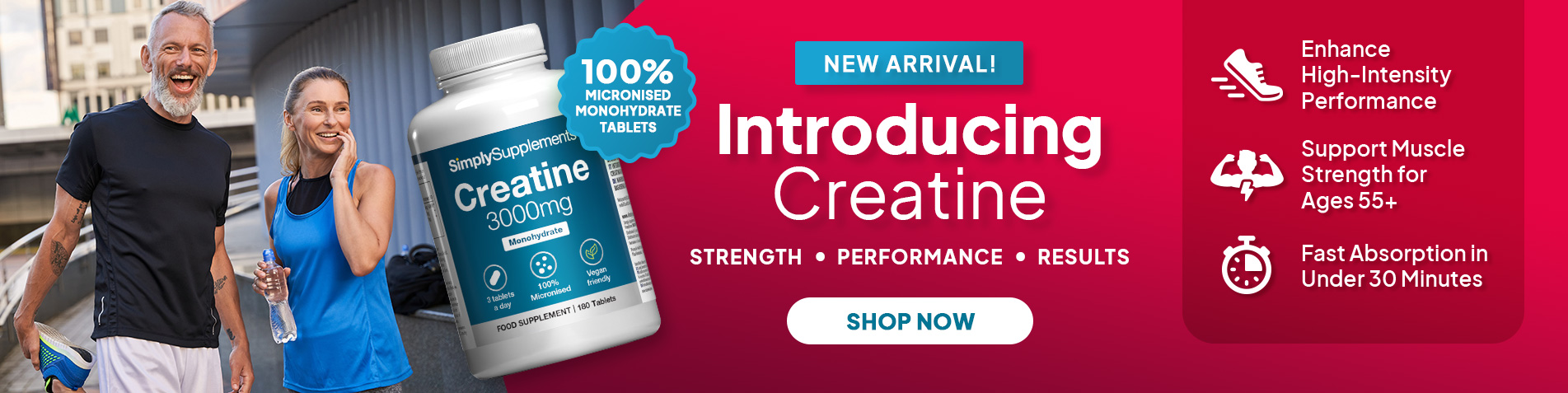 NEW Creatine Monohydrate Tablets 3,000mg