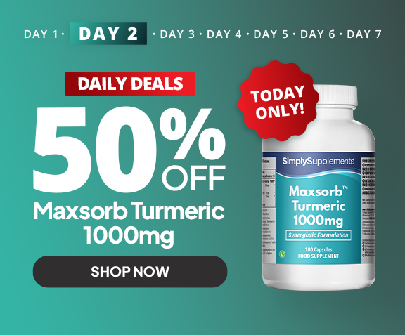 Black Friday Daily Deals: 50% off Maxsorb Turmeric 1000mg