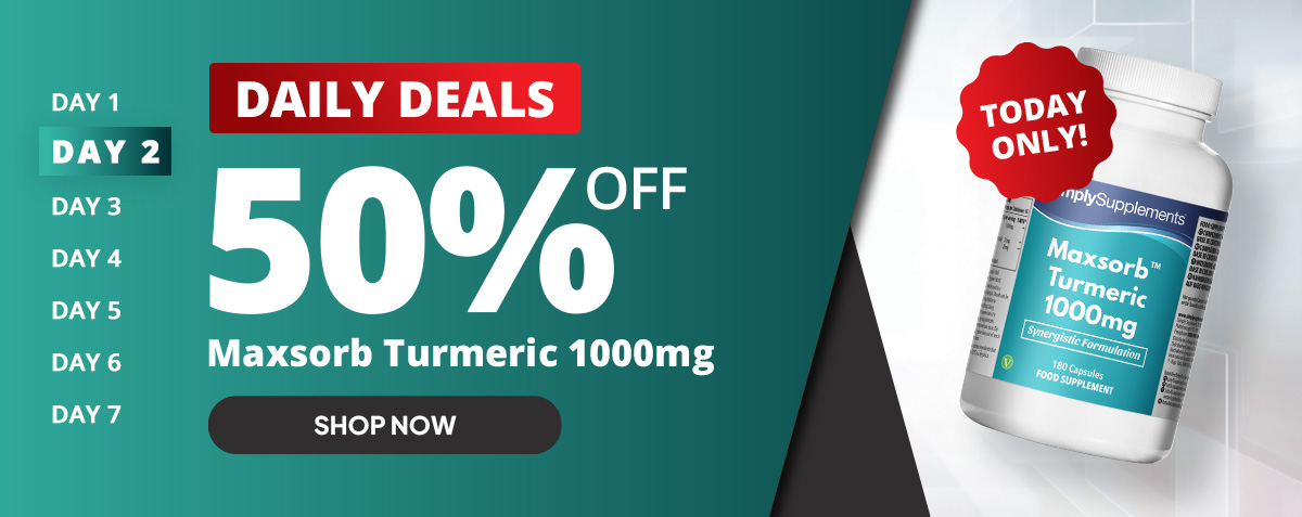 Black Friday Daily Deals: 50% off Maxsorb Turmeric 1000mg