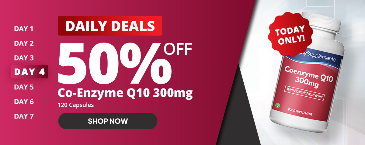 Black Friday Daily Deals: 50% off Co-Enzyme Q10 300mg 