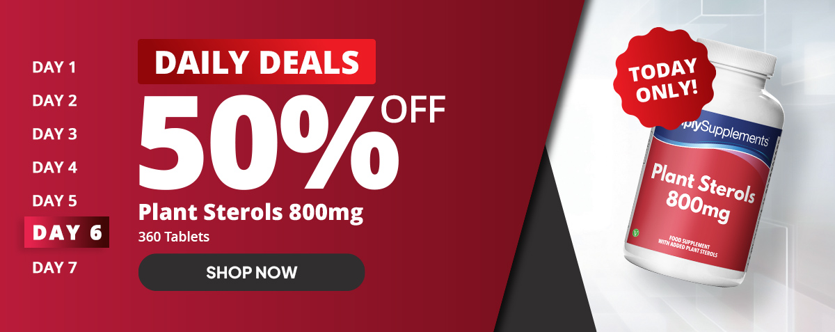 Black Friday Daily Deals: 50% off Plant Sterols Tablets 800mg