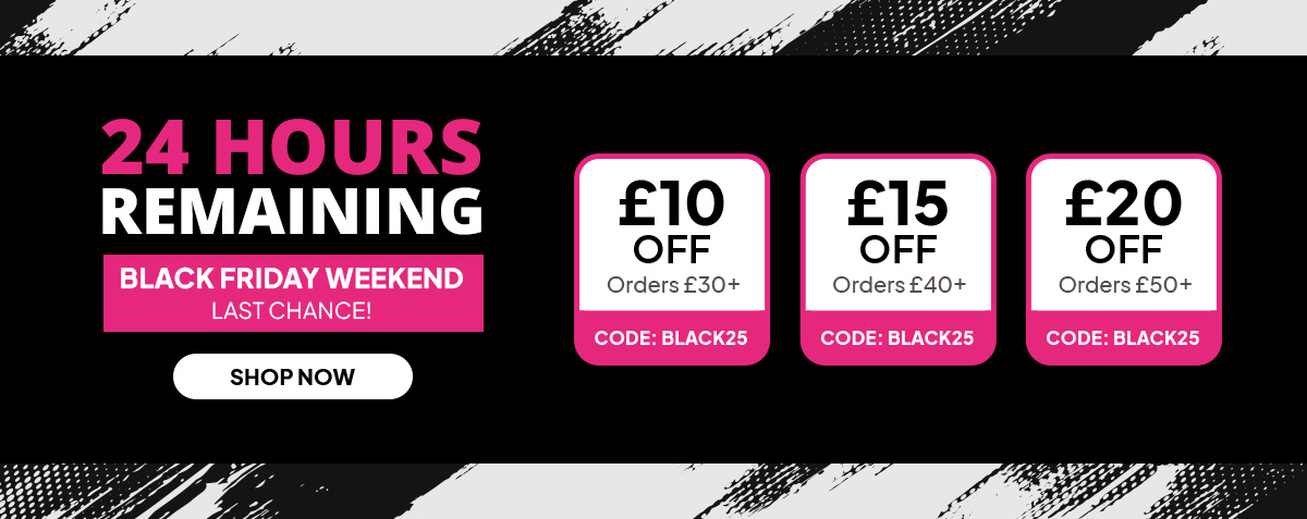 Black Friday Weekend | Up to £20 off your order total | Ends Tonight