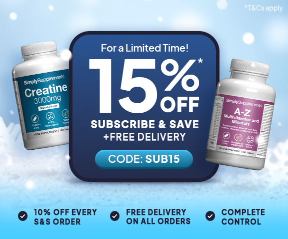 For a Limited Time Only: 15% off when you Subscribe & Save + Free Delivery! Use Code: SUB15