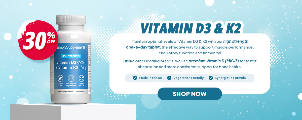 30% off Vitamin D3 & K2