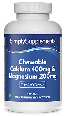 Simply Supplements Chewable Calcium Magnesium (120 Tablets)