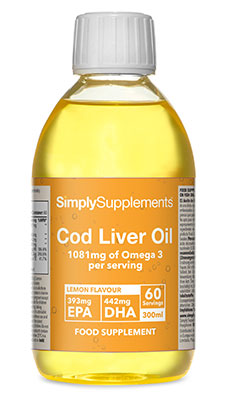Simply Supplements Cod Liver Oil Liquid (60 Servings)