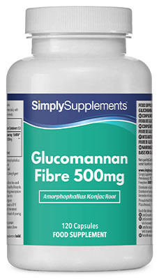 Simply Supplements Glucomannan Fibre 500mg (120 Capsules)