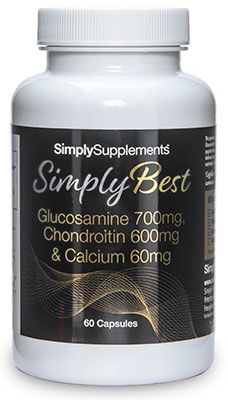 Simply Supplements Glucosamine 750mg Chondroitin 600mg Calcium 50mg Simplybest (60 Capsules)