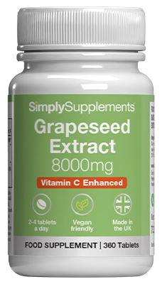 Simply Supplements Grapeseed Extract 8000mg (360 Tablets)
