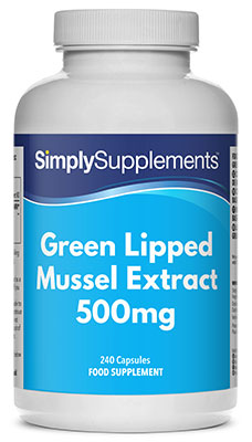 Simply Supplements Green Lipped Mussel Extract 500mg (240 Capsules)