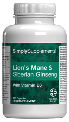 Simply Supplements Lions Mane Siberian Ginseng (120 Capsules)