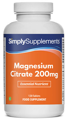 Simply Supplements Magnesium Citrate 200mg (120 Tablets)