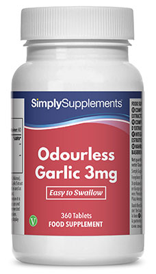Simply Supplements Odourless Garlic 3mg (360 Tablets)