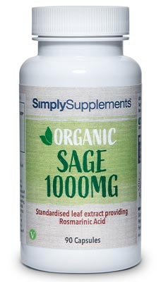 Simply Supplements Organic Sage (90 Capsules)