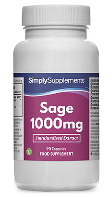 Simply Supplements Sage 1000mg (90 Capsules)