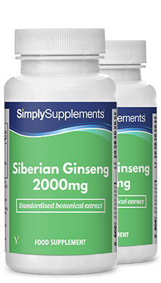 Simply Supplements Siberian Ginseng Extract 2000mg (360 Tablets)