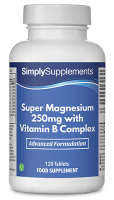 Simply Supplements Super Magnesium 250mg Vitamin B Complex (120 Tablets)