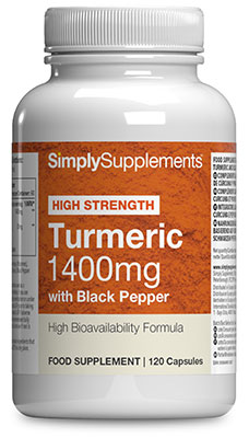 Simply Supplements Turmeric 1400mg (120 Capsules)