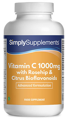 Simply Supplements Vitamin C 1000mg Rosehip Citrus Bioflavonoids (120 Tablets)