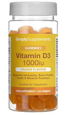 Simply Supplements Vitamin D3 Gummies (60 Gummies)