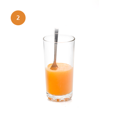 Add 250ml of water and stir well.