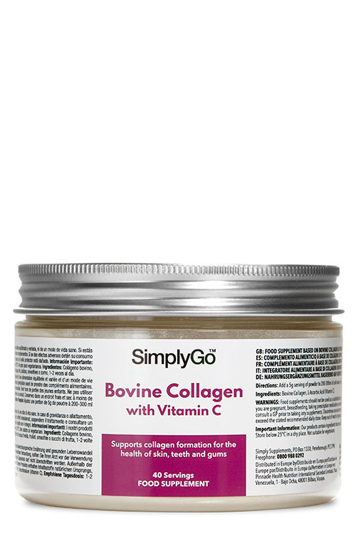 Simply Supplements Simplygo Bovine Collagen Vitamin C (200 g Powder)
