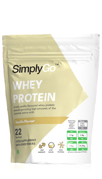 Simply Supplements Vanilla Whey Protein Powder (900 g Protein Powder)